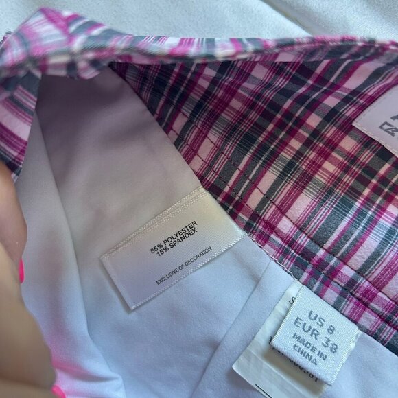 Annika Cutter & Buck Womens 8 Pink Plaid Golf Tennis Skort Skirt Shorts Stretch - Picture 7 of 10